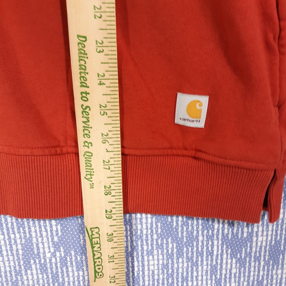 Carhartt Sweater Womens 2X Tencel Fiber Series Burnt Orange 1/4 Zip - Picture 7 of 10